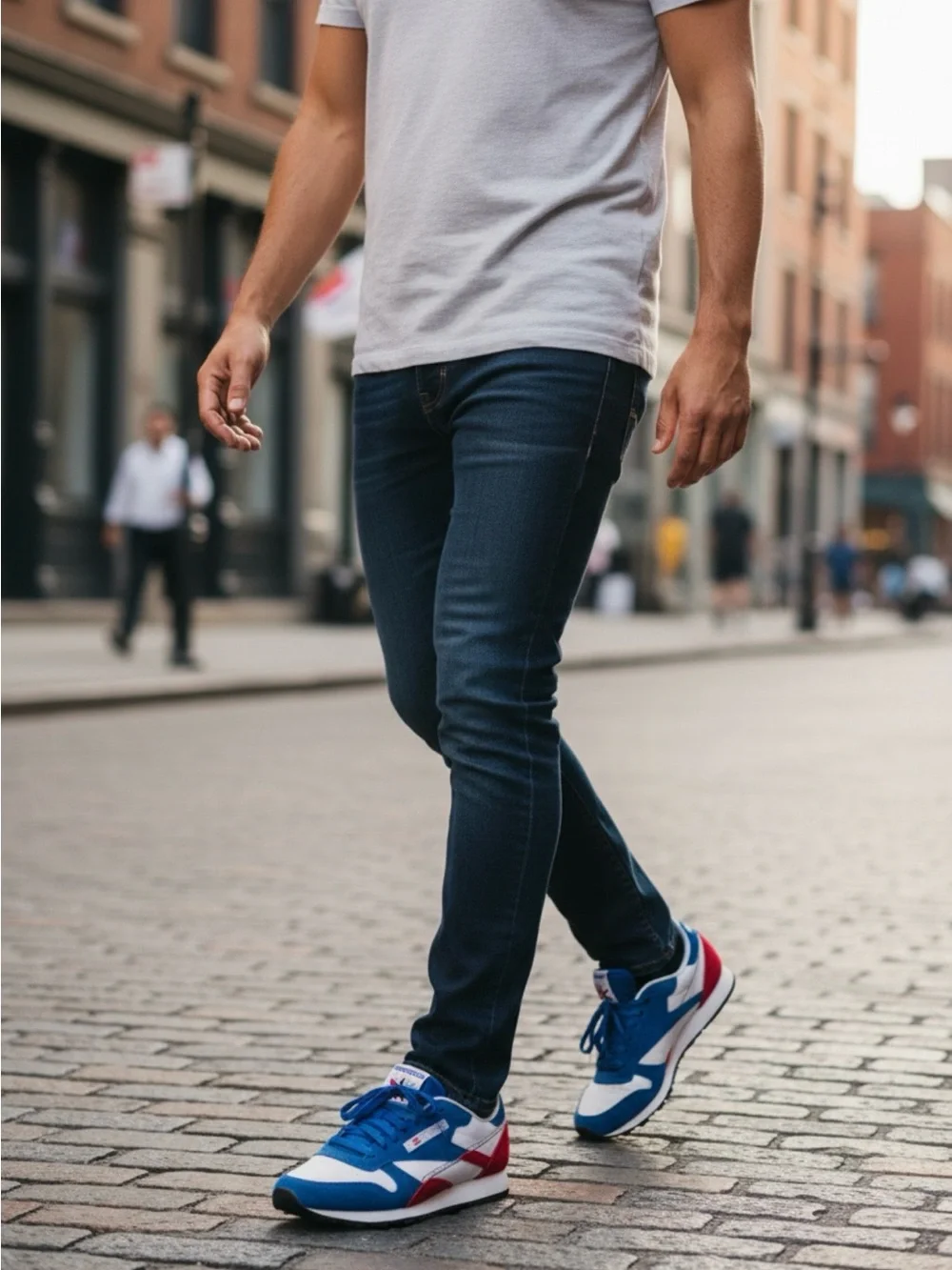 Reebok Classic Blue White Red Retro Runner